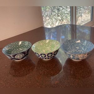 Patina Vie Anthropology History & Style Collide Bundle of Three Bowls